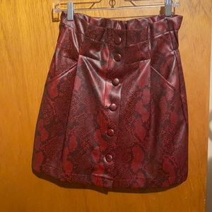 Zara red snake 🐍 skirt